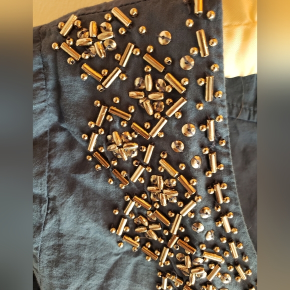 Nurture silver beaded blue and yellow cotton tunic size medium - Picture 7 of 9